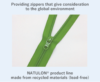 Providing zippers that give consideration to the global environment