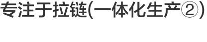 Vol.2 专注于拉链(一体化生产②)