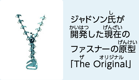 ジャドソン氏が開発した現在のファスナーの原型「The Original」