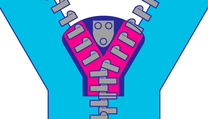 スライダー内部はY字型のトンネルになっている！