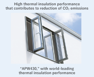 High thermal insulation performance that contributes to reduction of CO2 emissions